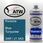 Preview: Porsche, Blue Turquoise, 3AR / J1 3AS: 400ml Sprühdose, von ATW Autoteile West.